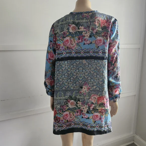 Johnny Was Besino Silk Tunic Top Size:M - Picture 2 of 11